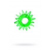 Зеленое эрекционное кольцо-солнце - Toyfa Basic - в Волжском купить с доставкой