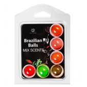 Набор из 6 шариков с ароматизированными массажными маслами Brazilian Balls - Secret Play - купить с доставкой в Волжском