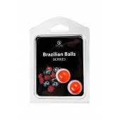 Набор из 2 шариков с массажным маслом Brazilian Balls с ароматом ягод - Secret Play - купить с доставкой в Волжском