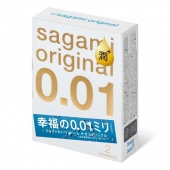 Увлажнённые презервативы Sagami Original 0.01 Extra Lub - 2 шт. - Sagami - купить с доставкой в Волжском