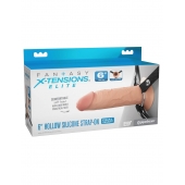 Полый страпон на ремнях 6’’ Hollow Silicone Strap-on - Pipedream - купить с доставкой в Волжском