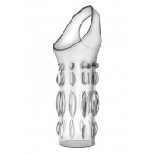 Прозрачная насадка на пенис Stretchy Studded Penis Sleeve Ring - Blush Novelties - в Волжском купить с доставкой