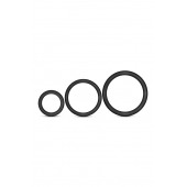 Набор из 3 черных эрекционных колец Cock Ring Set - Blush Novelties - в Волжском купить с доставкой