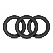 Набор из 3 черных эрекционных колец Black Small Penis Rings - Blush Novelties - в Волжском купить с доставкой