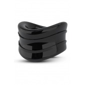 Черное эрекционное кольцо на мошонку Beef Ball Stretcher Snug - Blush Novelties - в Волжском купить с доставкой