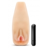 Мастурбатор-вагина с вибрацией Soft   Wet Natasha Realistic Beige Masturbator - Blush Novelties - в Волжском купить с доставкой