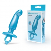 Голубая анальная пробка для массажа простаты Hither Silicone Prostate Plug - 14,3 см. - b-Vibe - в Волжском купить с доставкой