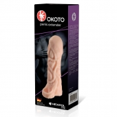 Телесная насадка-удлинитель Okoto с богатым рельефом поверхности - 16 см. - Sitabella - в Волжском купить с доставкой