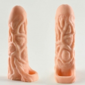 Телесная насадка-удлинитель Okoto с богатым рельефом поверхности - 16 см. - Sitabella - в Волжском купить с доставкой