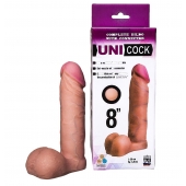 Фаллическая насадка для страпона UNICOCK 8  - 20 см. - LOVETOY (А-Полимер) - купить с доставкой в Волжском