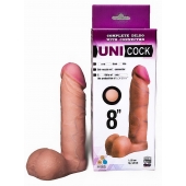 Фаллическая насадка для страпона UNICOCK 8  - 20 см. - LOVETOY (А-Полимер) - купить с доставкой в Волжском