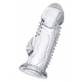 Прозрачная насадка на пенис с шипиками и коготком - 13,5 см. - A-toys - в Волжском купить с доставкой