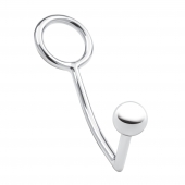 Кольцо на пенис с анальным стимулятором Stainless Steel Anal Hook   Cock Ring - BlueLine - в Волжском купить с доставкой