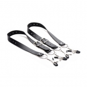 Ремни с зажимами для половых губ Spread Labia Spreader Straps with Clamps - XR Brands - купить с доставкой в Волжском
