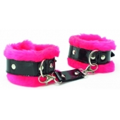 Розовые наручники с мехом BDSM Light - БДСМ Арсенал - купить с доставкой в Волжском