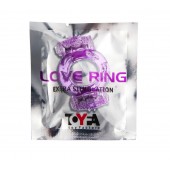 Фиолетовое виброкольцо с двумя вибропульками - Toyfa Basic - в Волжском купить с доставкой