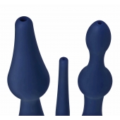 Набор из 3 универсальных насадок для анального душа Universal 3 Piece Silicone Enema Attachment Set - XR Brands - купить с доставкой в Волжском