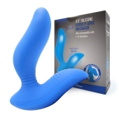 Синий вибромассажер простаты 3,5’’ Curve P-spot Massager - 12 см. - Erokay - в Волжском купить с доставкой