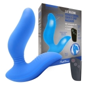 Синий вибромассажер простаты 3,5’’ Remote Control Curve P-spot Massager - 12 см. - Erokay - в Волжском купить с доставкой