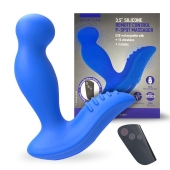 Синий вибромассажер простаты 3,5’’ Remote Control P-spot Massager - 12,5 см. - Erokay - в Волжском купить с доставкой