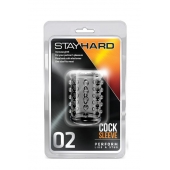 Прозрачная насадка на пенис с шишечками STAY HARD COCK SLEEVE 02 CLEAR - Blush Novelties - в Волжском купить с доставкой