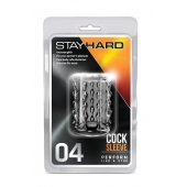 Прозрачная насадка с бороздками STAY HARD COCK SLEEVE 04 CLEAR - Blush Novelties - в Волжском купить с доставкой