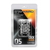 Прозрачная насадка с капельками STAY HARD COCK SLEEVE 05 CLEAR - Blush Novelties - в Волжском купить с доставкой
