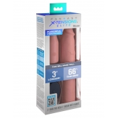 Телесная вибронасадка на член 3  Vibrating Mega X-tension with Remote - 22,9 см. - Pipedream - в Волжском купить с доставкой