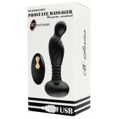 Черный массажер простаты с вибрацей и возвратно-поступательными движениями - Boys of Toys - в Волжском купить с доставкой