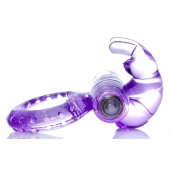 Сиреневое эрекционное виброкольцо с клиторальным зайчиком - Boys of Toys - в Волжском купить с доставкой