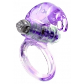 Сиреневое эрекционное виброкольцо с клиторальным зайчиком - Boys of Toys - в Волжском купить с доставкой