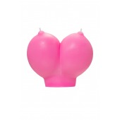 Розовая свеча «Сиськи» - 150 гр. - Pecado - купить с доставкой в Волжском