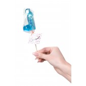 Голубой леденец в форме члена со вкусом блю кюрасао - 80 гр. - Sosuчki - купить с доставкой в Волжском