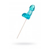 Голубой леденец в форме члена со вкусом блю кюрасао - 80 гр. - Sosuчki - купить с доставкой в Волжском