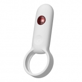 Белое эрекционное виброкольцо с пультом ДУ - Youvic - в Волжском купить с доставкой