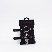 Черно-красные кожаные оковы - Crazy Handmade - купить с доставкой в Волжском