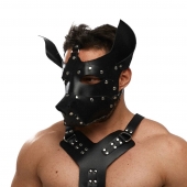 Черная кожаная маска «Собака» - Crazy Handmade - купить с доставкой в Волжском