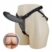 Черный полый мужской страпон London - 16,8 см. - Baile - купить с доставкой в Волжском