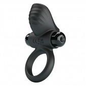 Черное эрекционное кольцо с вибрацией Adrien - Baile - в Волжском купить с доставкой