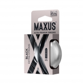 Черные утолщенные презервативы MAXUS Extra Strong с железным кейсом - 3 шт. - Maxus - купить с доставкой в Волжском