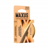 Точечные презервативы MAXUS 2000 Amazing Dots с железным кейсом - 3 шт. - Maxus - купить с доставкой в Волжском