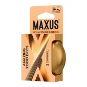 Точечные презервативы MAXUS 2000 Amazing Dots с железным кейсом - 3 шт. - Maxus - купить с доставкой в Волжском