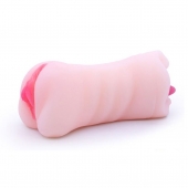 Телесный двусторонний мастурбатор - вагина и ротик - Boys of Toys - в Волжском купить с доставкой