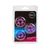 Набор из 3 лиловых эрекционных колец различной формы - Erowoman-Eroman - в Волжском купить с доставкой