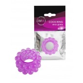 Лиловое эрекционное кольцо с 2 рядами стимулирующих шариков - Erowoman-Eroman - в Волжском купить с доставкой