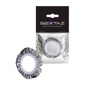 Эластичное эрекционное колечко с черными «ресничками» - Sextaz - в Волжском купить с доставкой