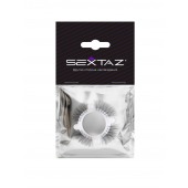 Эластичное кольцо с «ресничками» и 4 шариками - Sextaz - в Волжском купить с доставкой