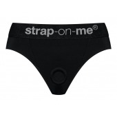 Черные трусики для насадок Heroine Lingerie Harness - size XL - Strap-on-me - купить с доставкой в Волжском