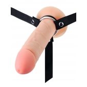 Мужской полый страпон на регулируемых ремешках - 22 см. - Sex Expert - купить с доставкой в Волжском