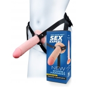 Мужской полый страпон на регулируемых ремешках - 22 см. - Sex Expert - купить с доставкой в Волжском